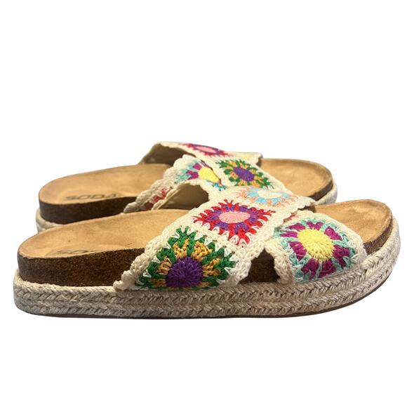 Soda Crochet Espadrille Sandals Size 7 - Picture 4 of 5